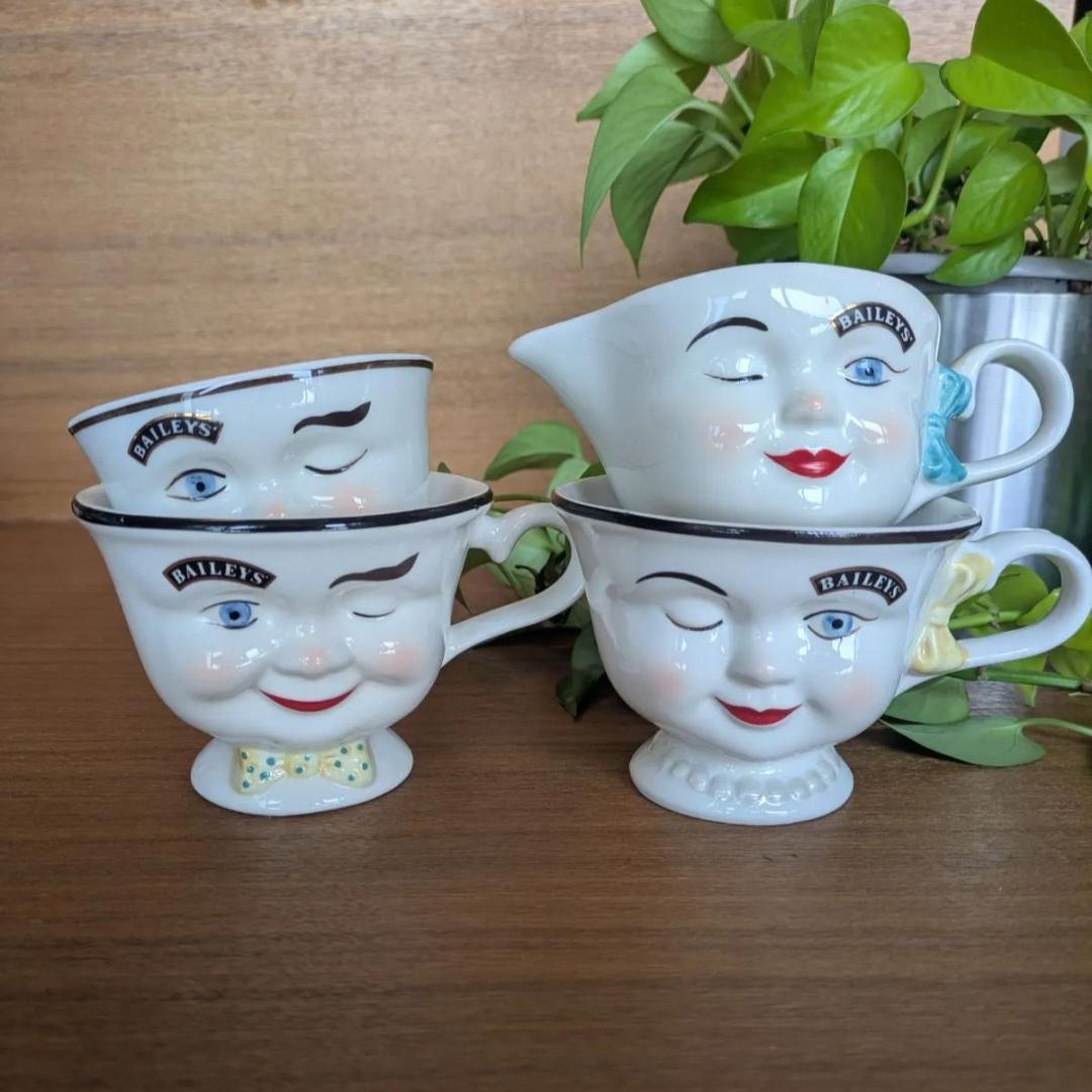 Baileys ベイリーズ ウィンキング アンティーク フェイスカップ4点セット