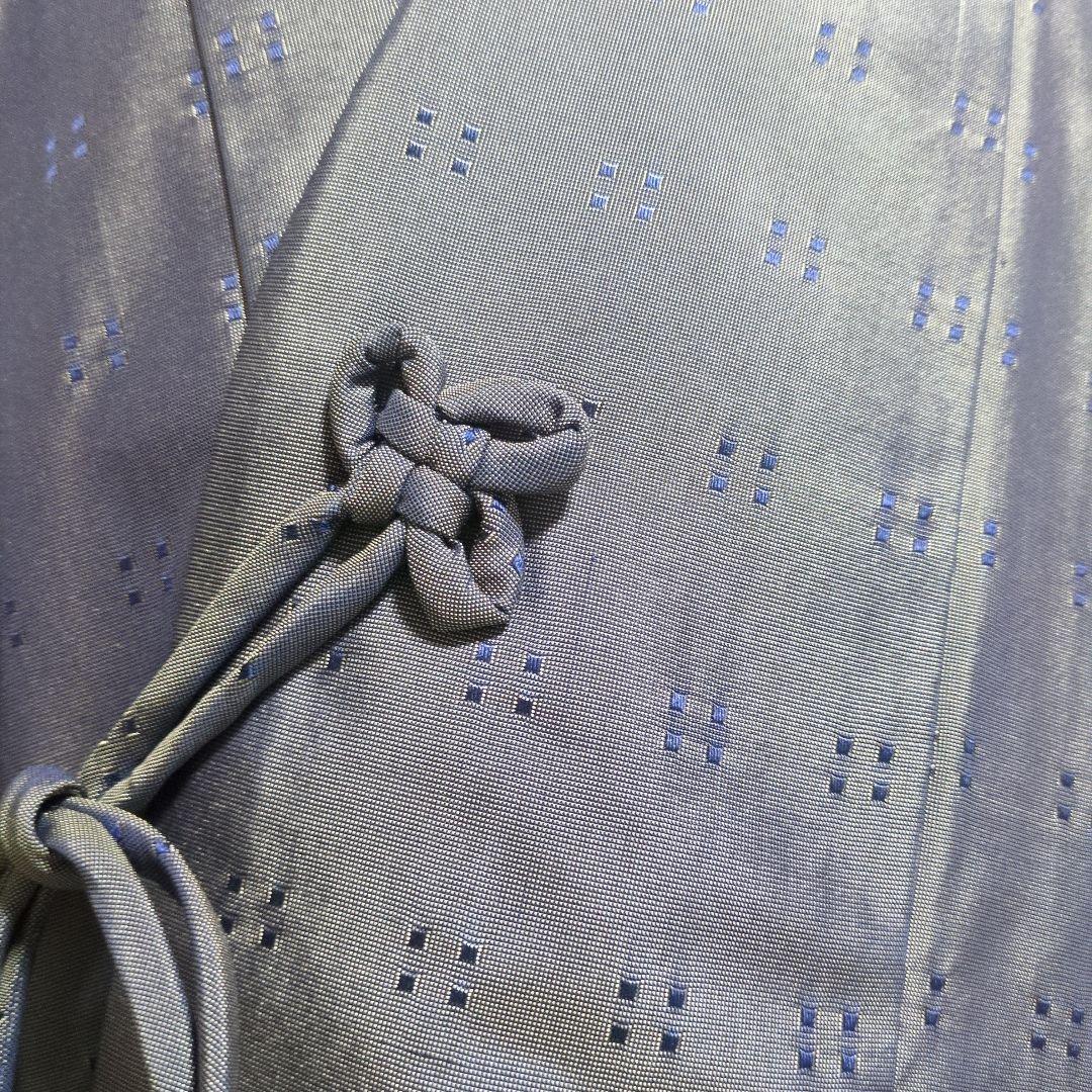 美品 伊勢丹扱い お召 道中着 裄68 丈109