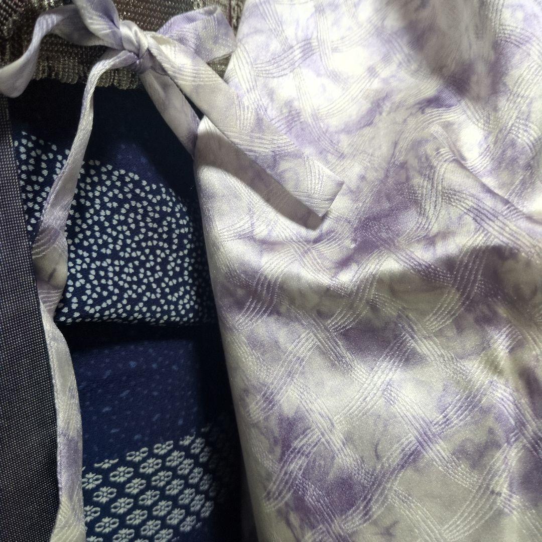 美品 伊勢丹扱い お召 道中着 裄68 丈109