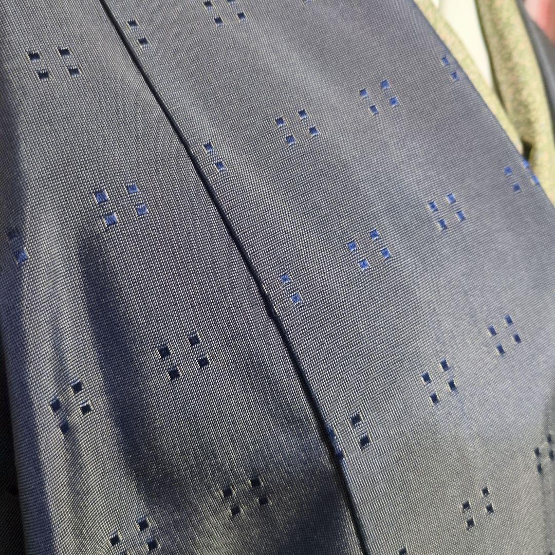 美品 伊勢丹扱い お召 道中着 裄68 丈109