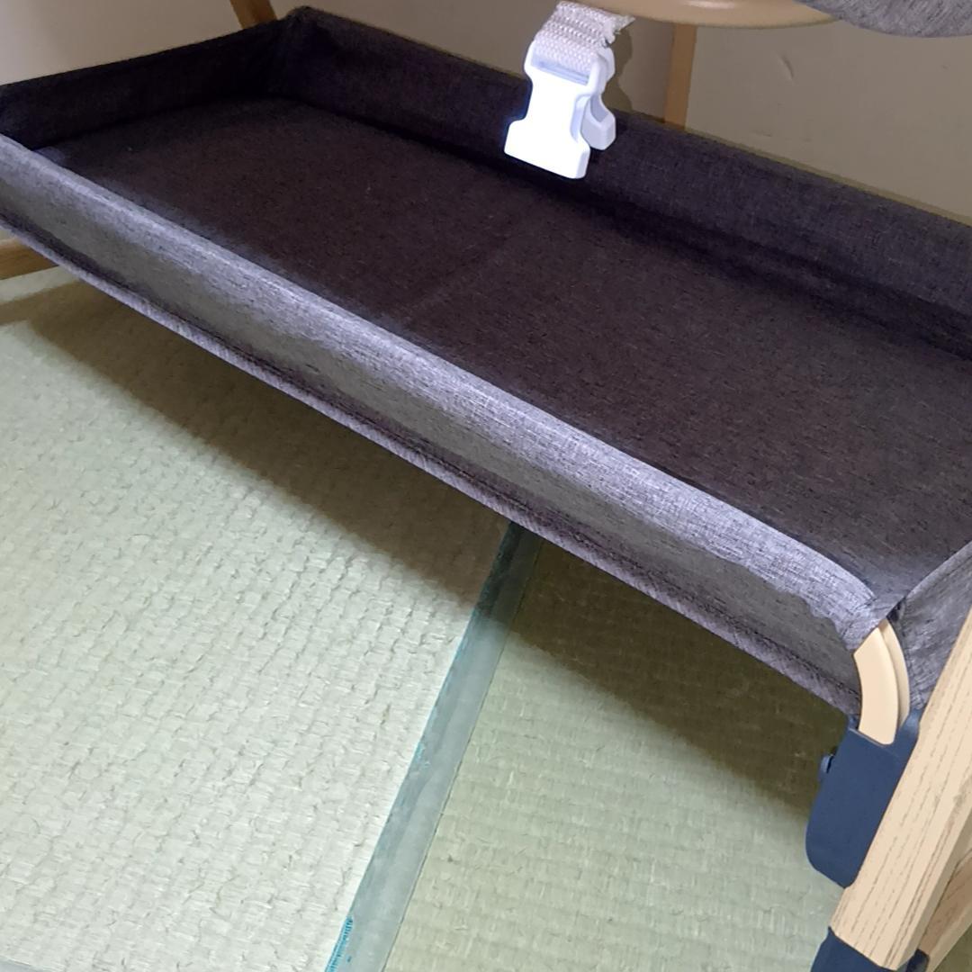 HZDMJ 折りたたみ　ベビーベッド　添い寝　グレー　取扱説明書・収納袋付属