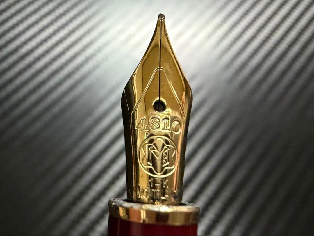 美品 モンブラン マイスターシュテュック 144 ボルドー 全金 F 万年筆