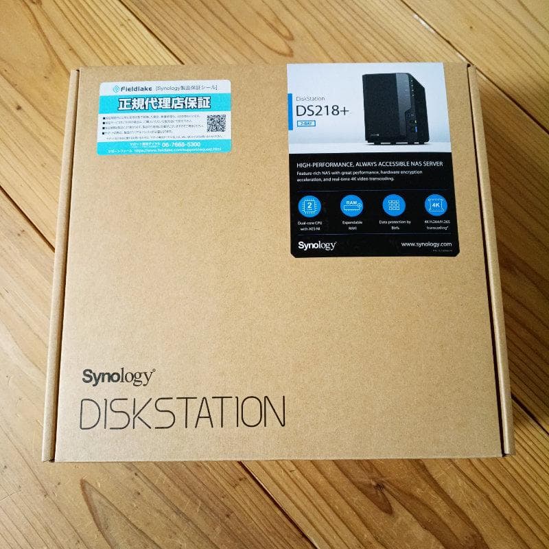 Synology DS218+ メモリ計6GB WD Red HDD 計12TB