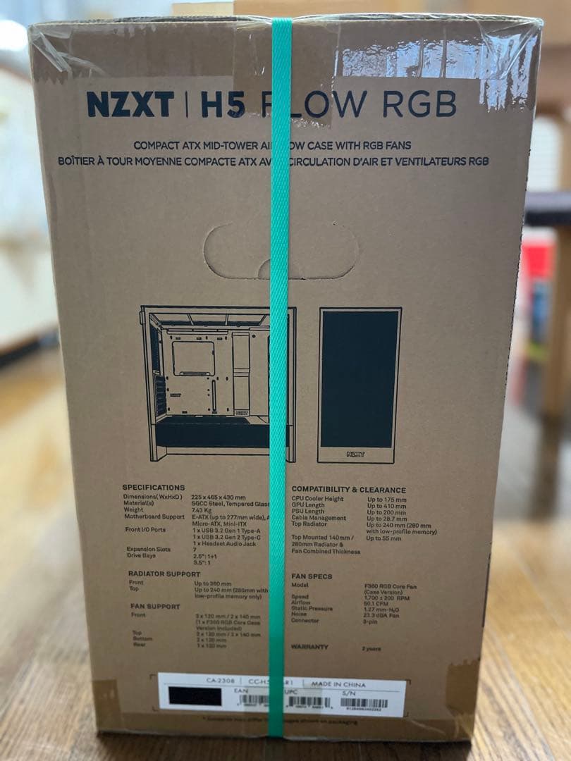 新品未開封 NZXT H5 Flow RGB BLACK CC-H52FB-R1