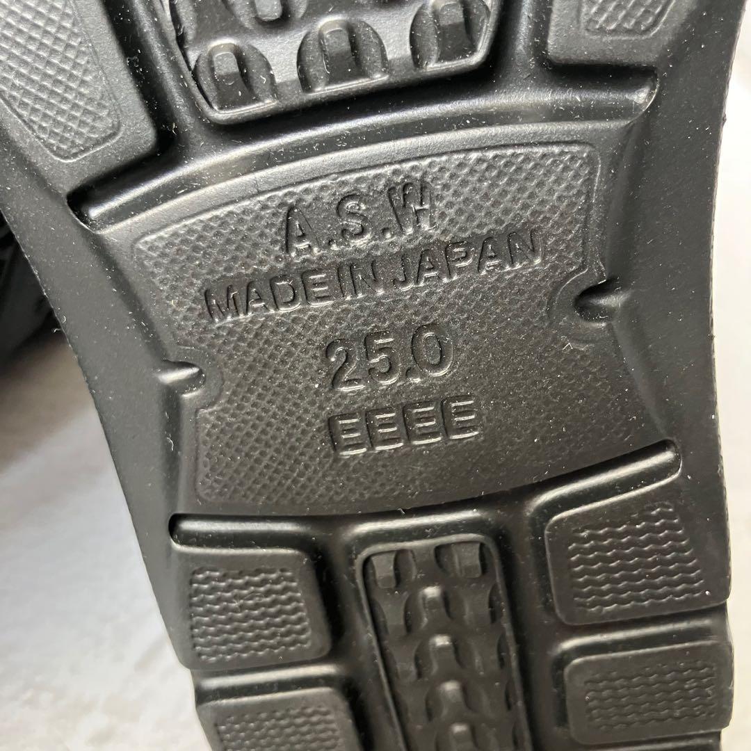 ✨新品✨ＪＳハートレーベル 本革 サイドジップ コンフォートブーツ 幅広 日本製