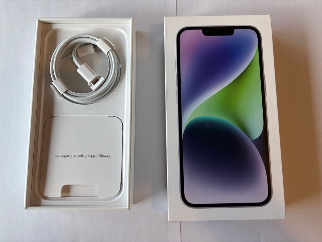 iPhone14 128GB パープル SIMフリー 箱あり 修理歴なし 美品