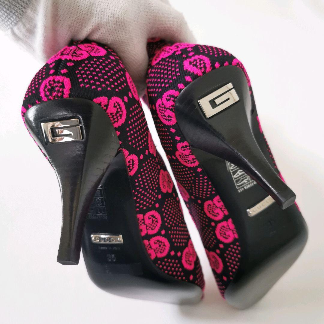 未使用級✨GUCCI アンクルブーツ ソックスタイプ GG柄 ブーティ 35