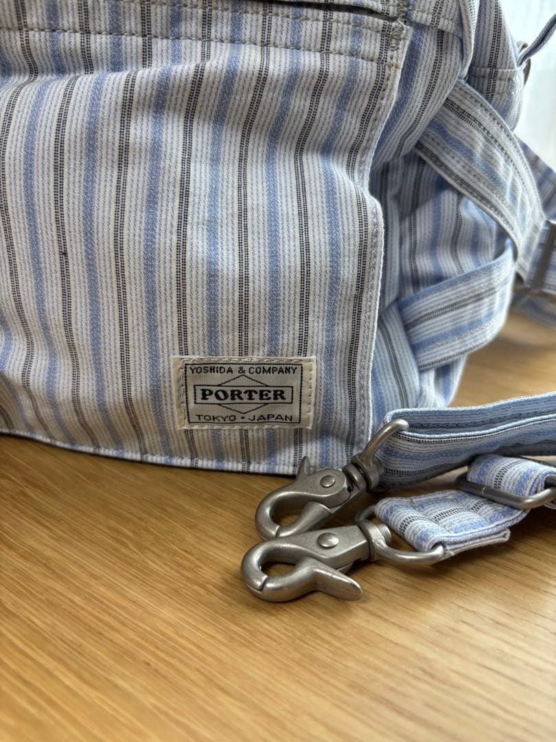 【入手困難/70周年記念モデル/美品】PORTER BLUE STRIPE