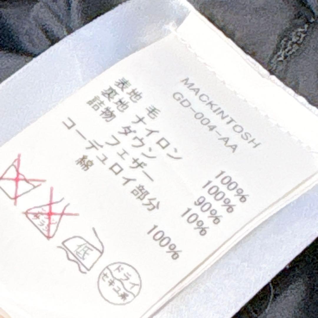 未使用✨　マッキントッシュ　ダウンジャケット　38 ダークグレー　メンズ