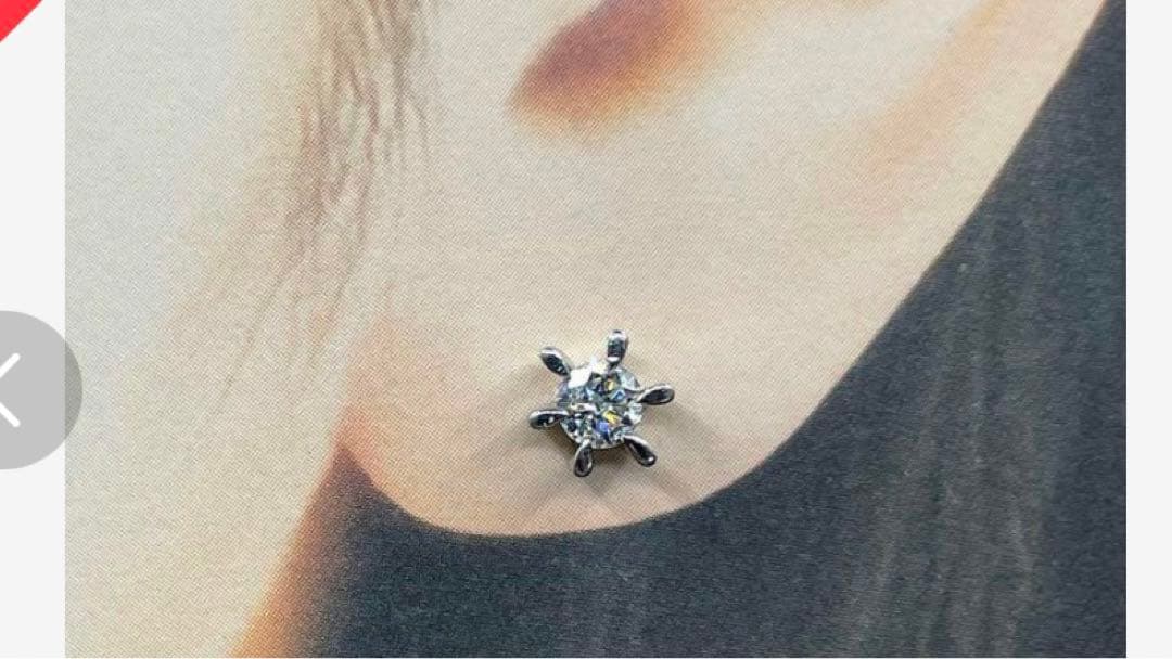 プラチナ900ダイヤモンドピアス　片耳の出品です0.21ct