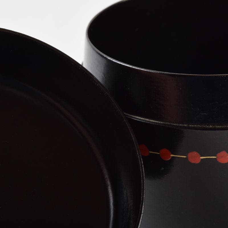 茶道具　山中塗　中村宗悦作　円能斉好写　亀蔵棗　共布共箱　V　9061