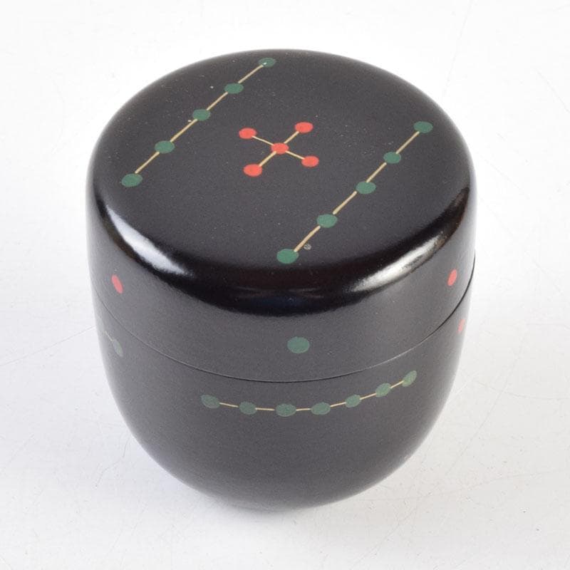 茶道具　山中塗　中村宗悦作　円能斉好写　亀蔵棗　共布共箱　V　9061