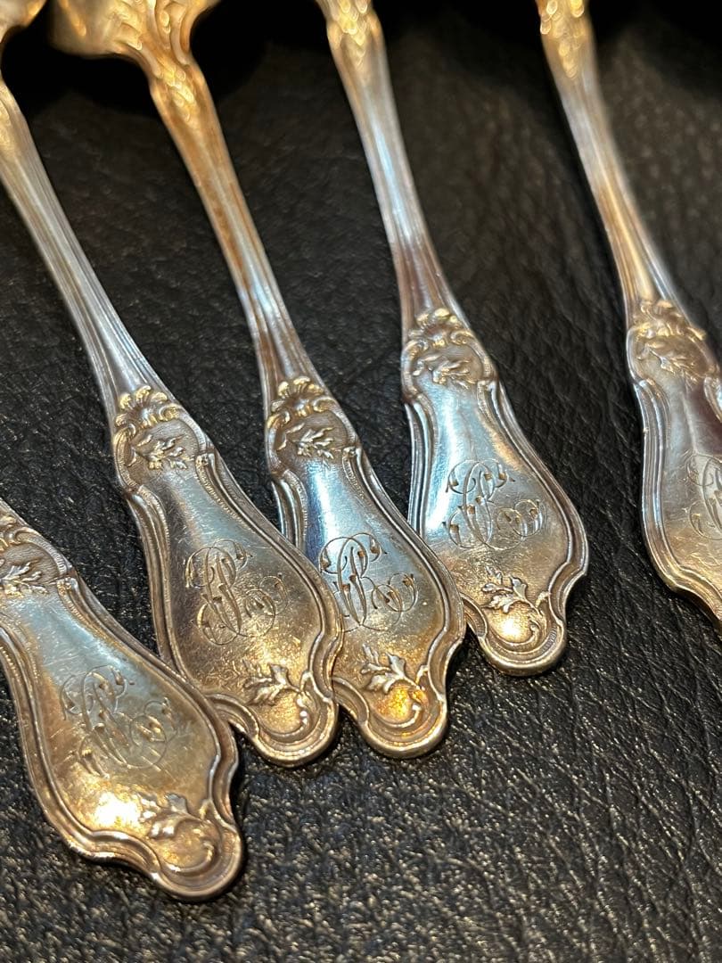 フランス　純銀950製　スプーン　セット　アンティーク　アフタヌーンティー