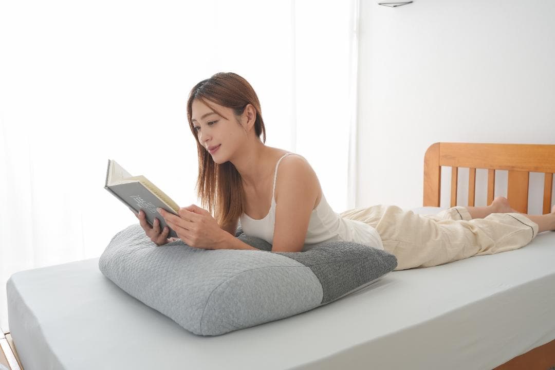 超熟プレミアム深層呼吸まくら　グレーの枕 快適な睡眠