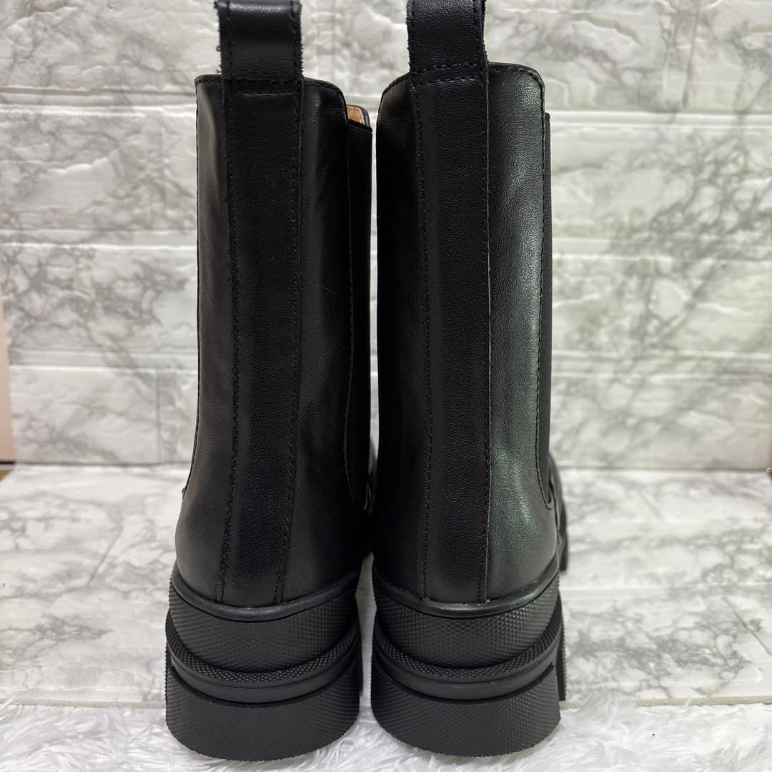 【新品未使用】アトリエブルージュ レザーサイドゴアタンクブーツ S 22.5