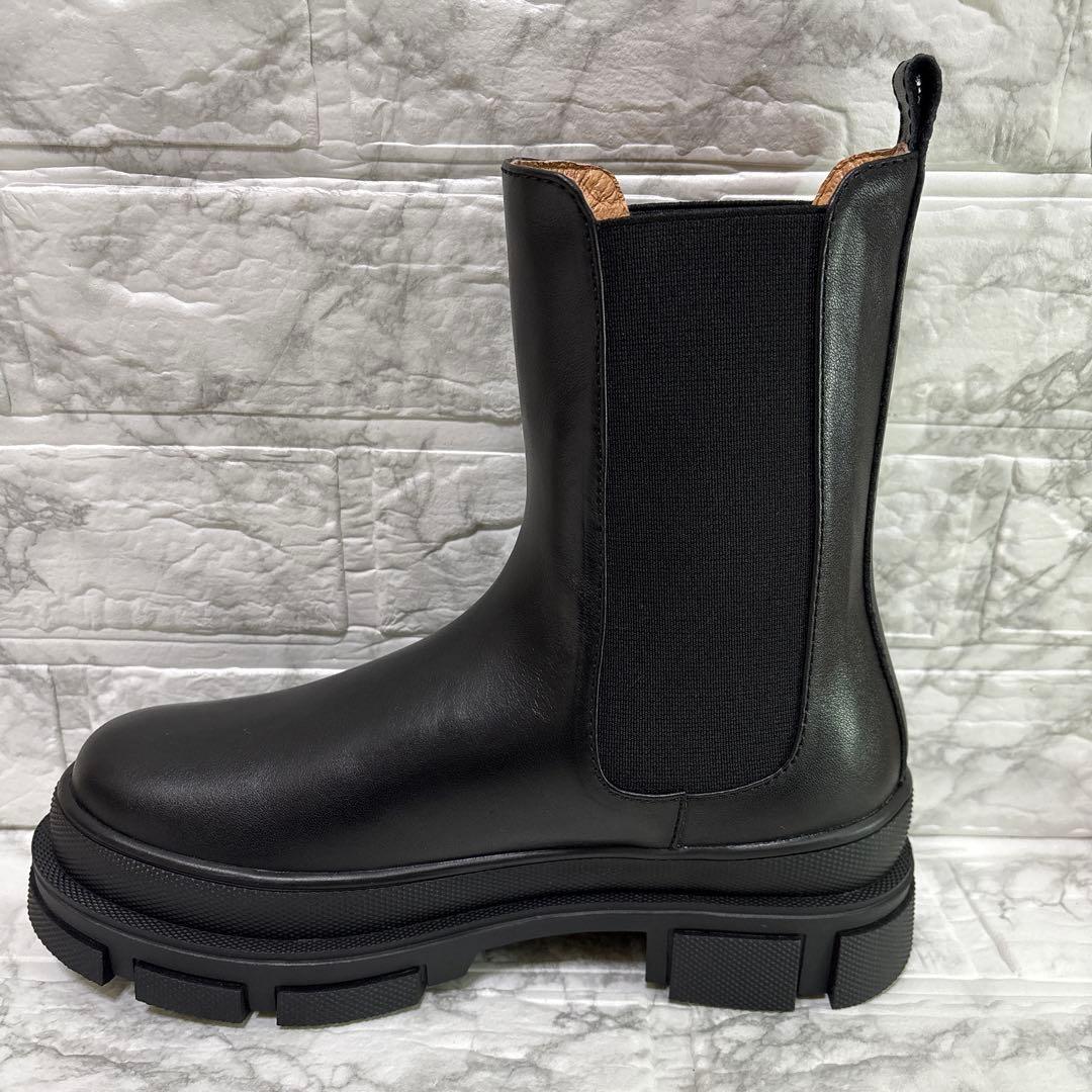 【新品未使用】アトリエブルージュ レザーサイドゴアタンクブーツ S 22.5