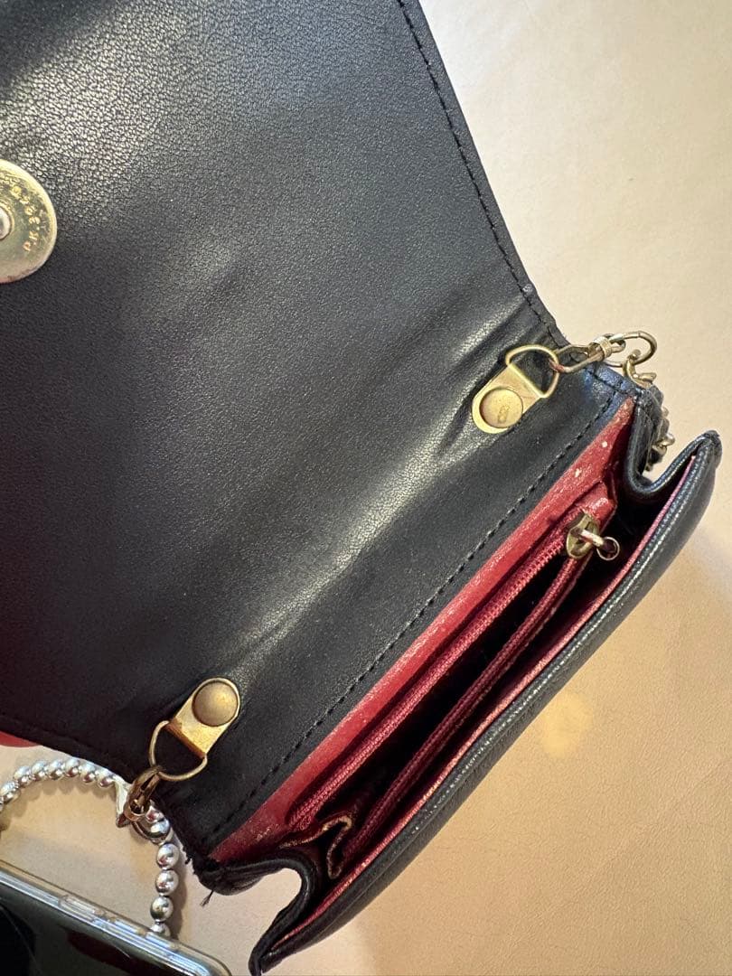 c*a様 CHANEL 黒 レザー ショルダーバッグ