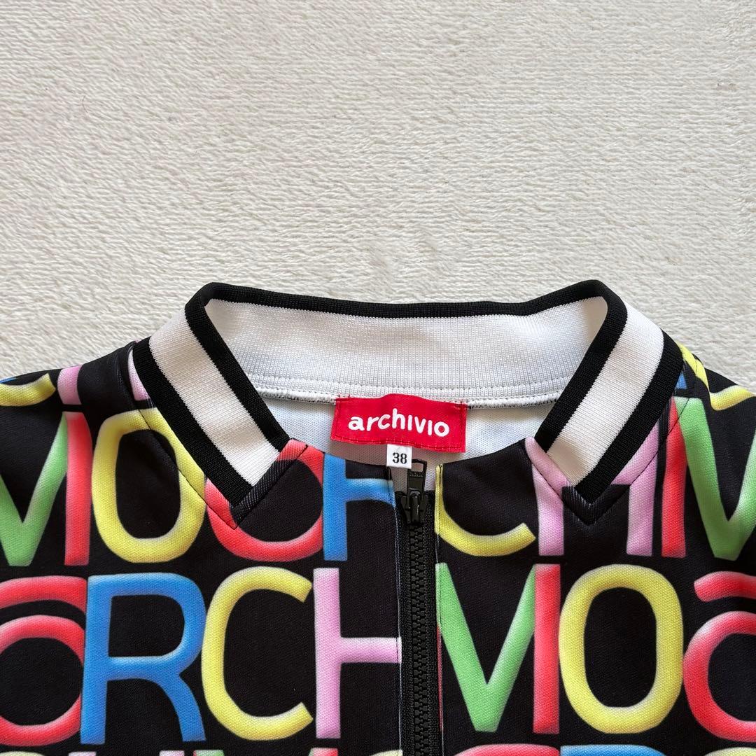 archivio アルチビオ セットアップ ロゴ総柄 ブルゾン スカート 38