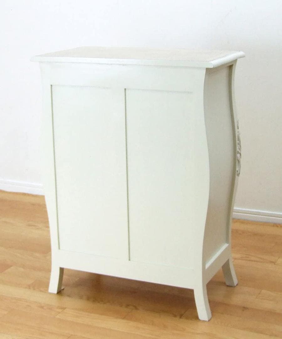 リビングボード/電話台 猫脚 幅60cm ホワイト