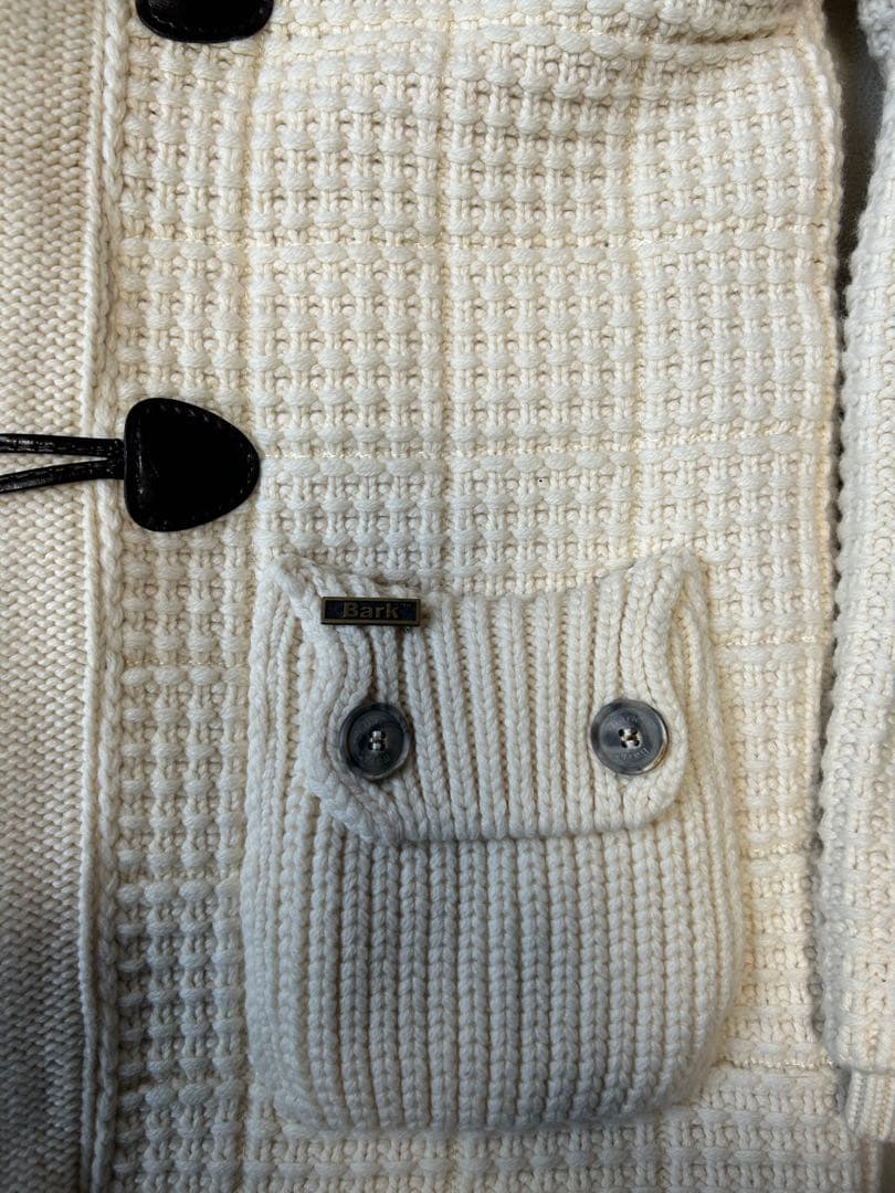 Bark 　ニット　　ニットダッフル　バーク　ホワイト