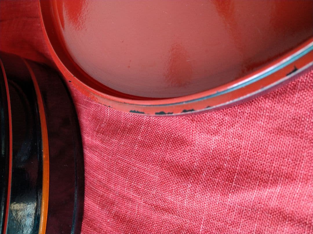 ♥【希少】５０年前・超レアヴィンテージ品♥花柄・漆塗り特大箱と２段丸重箱２種類