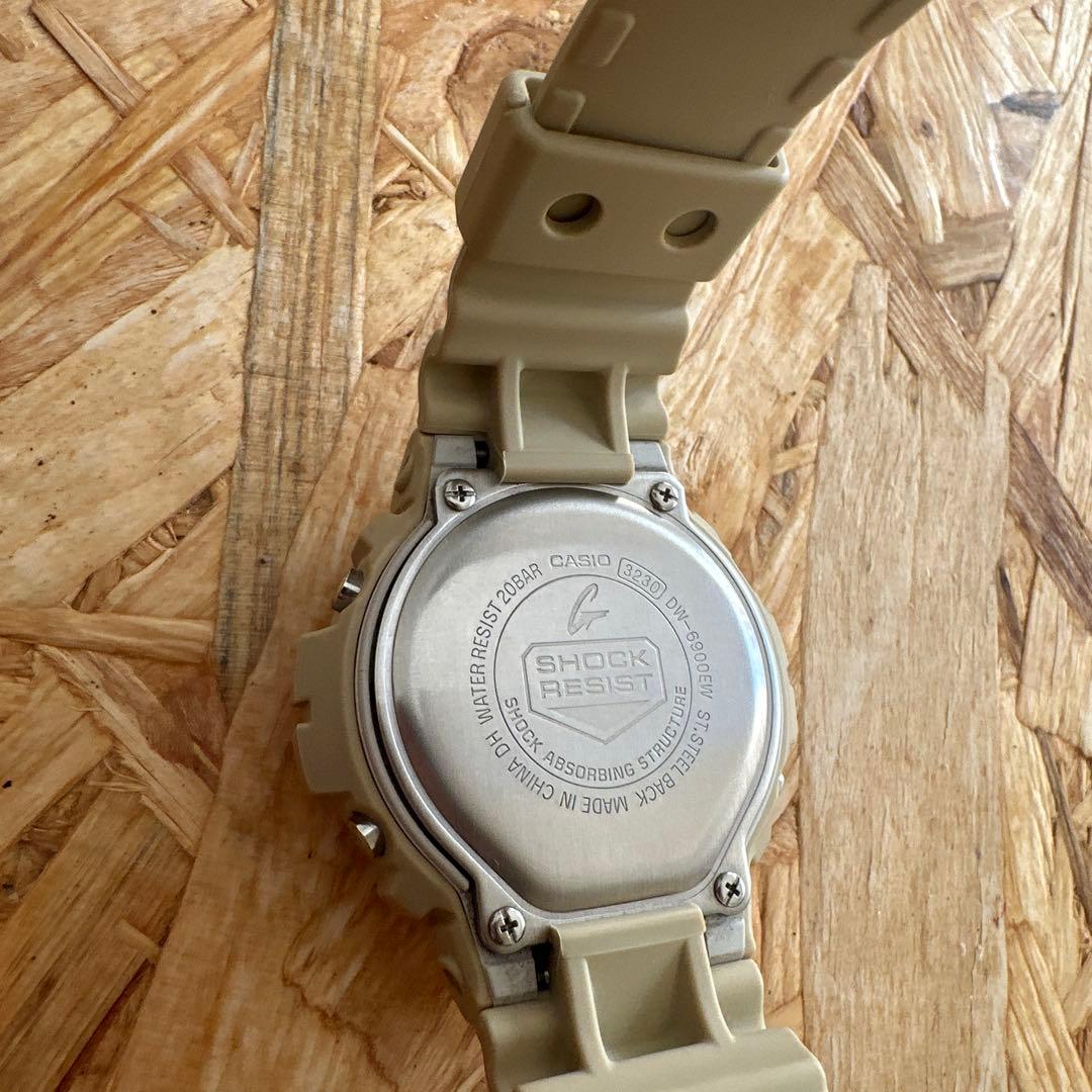 CASIO G-SHOCK ベージュ デジタル腕時計 DW-6900EW
