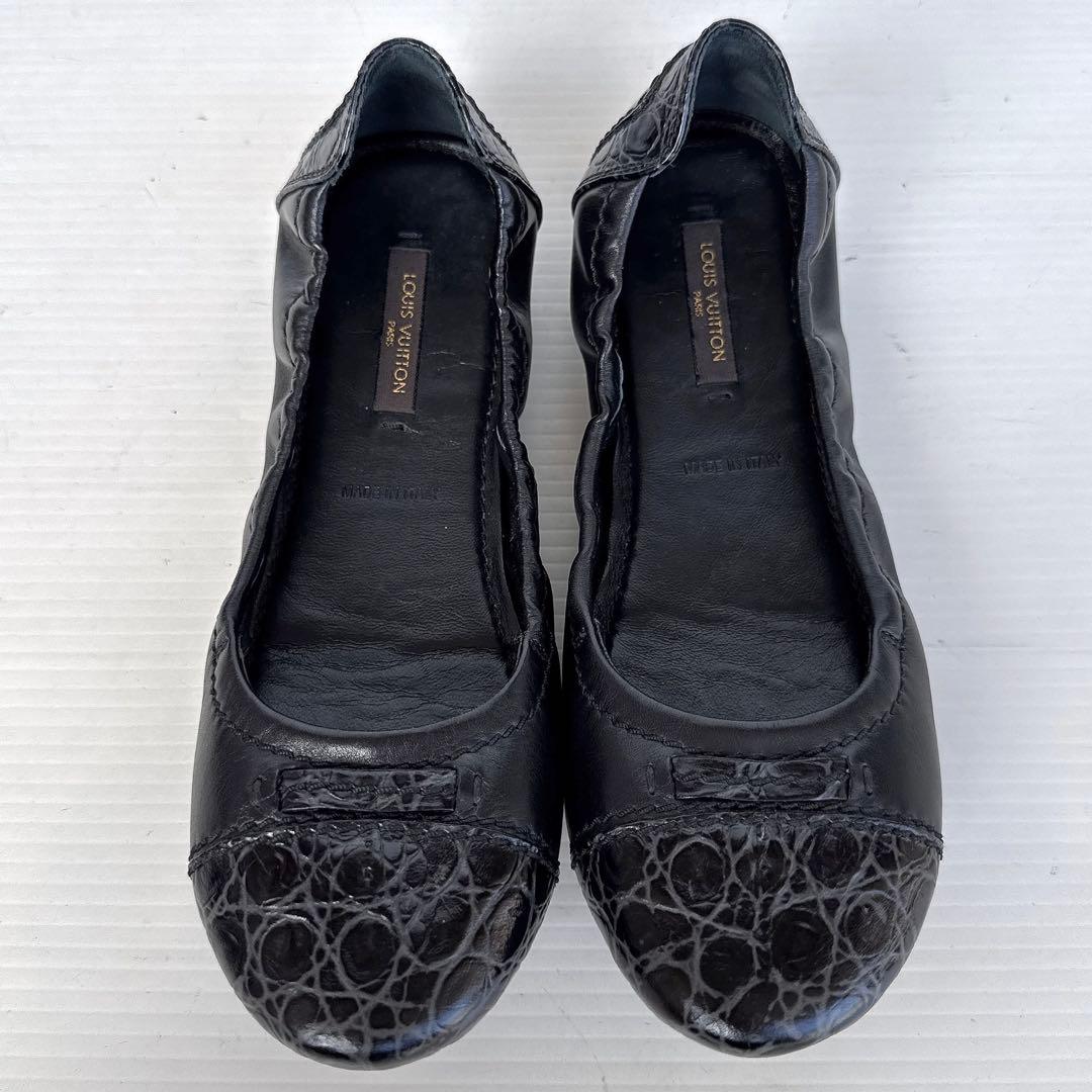 ルイヴィトン　フラットシューズ　バレリーナ　パンプス　ミュール　サンダル　美品