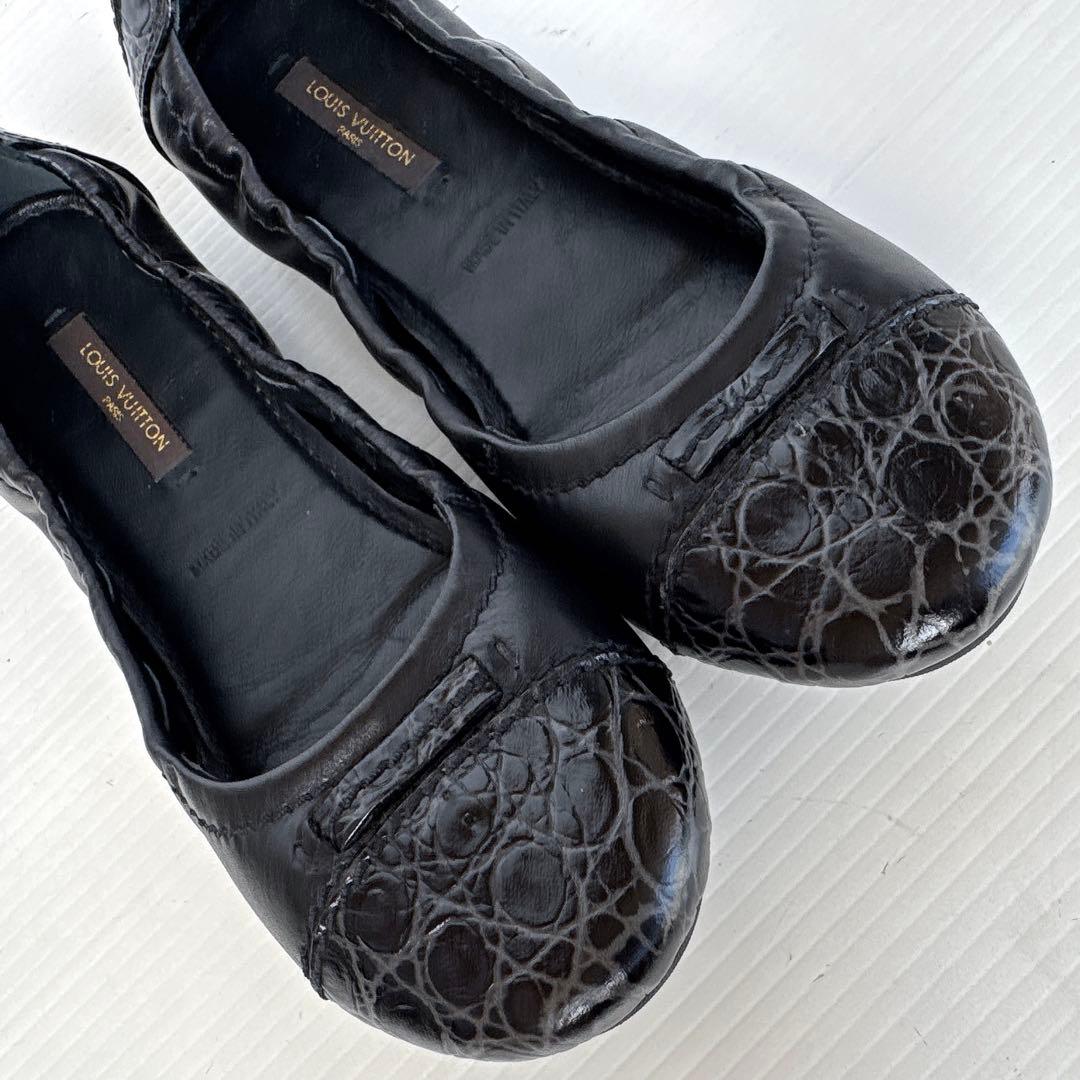 ルイヴィトン　フラットシューズ　バレリーナ　パンプス　ミュール　サンダル　美品