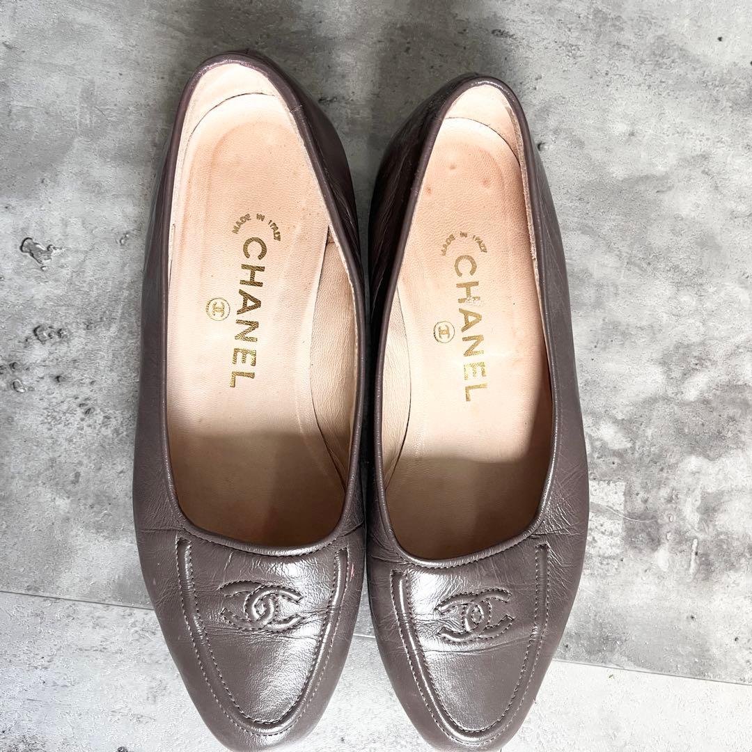 【konomi】最終価格！CHANELシャネルパンプス　ビンテージフラット