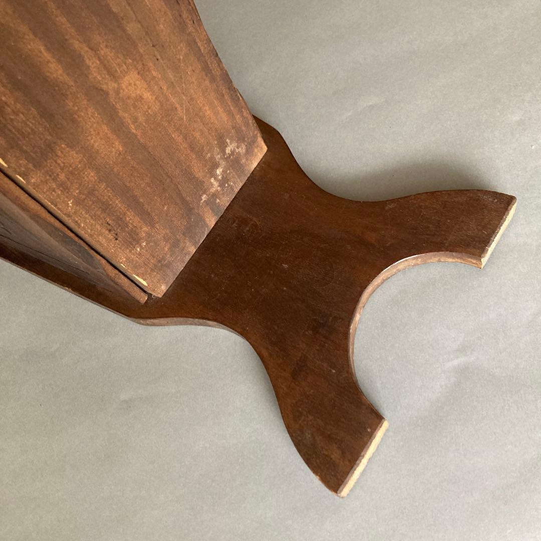 アンティーク　レトロ　ヴィンテージ　古道具　軽井沢彫　桜　彫刻　ラック　取手付