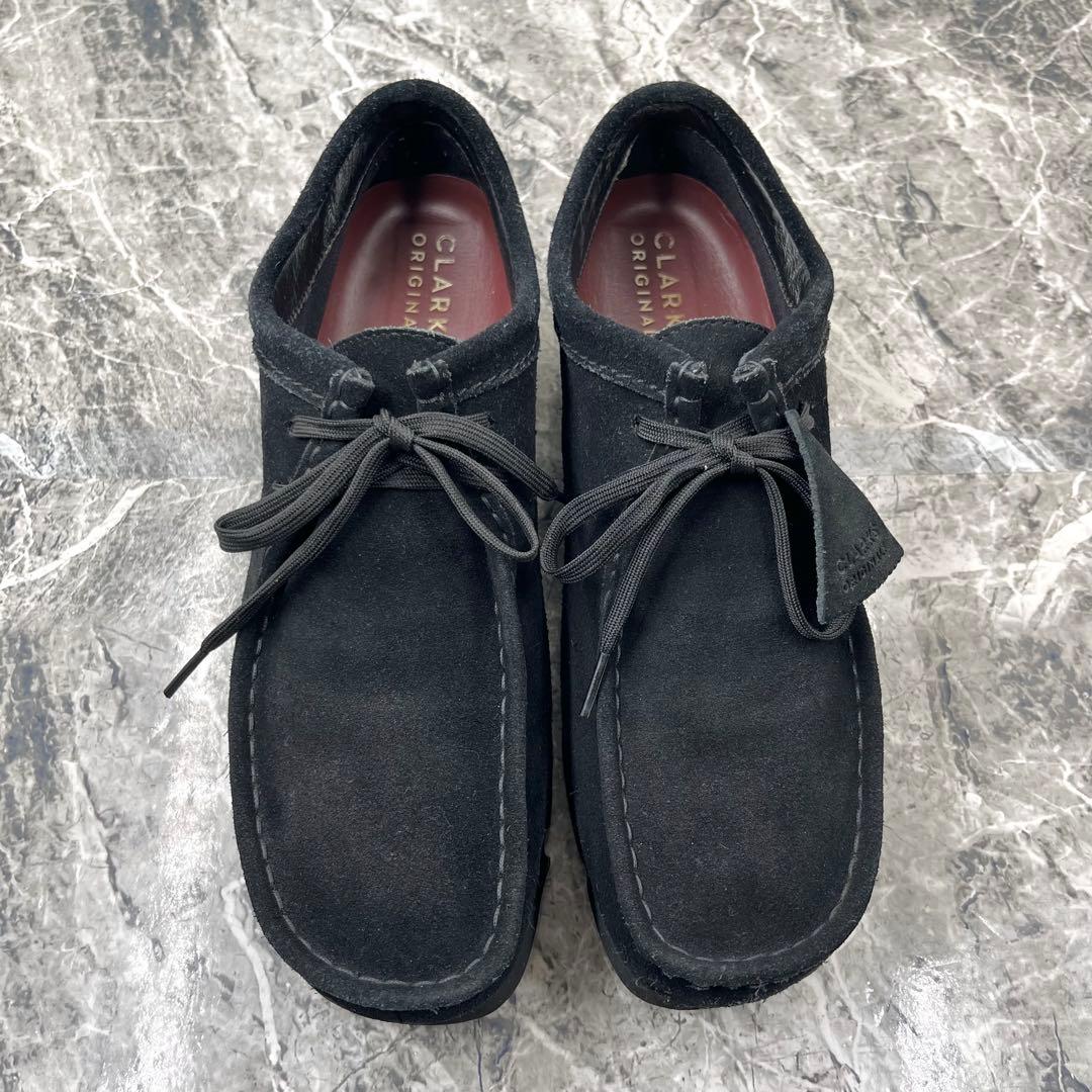 クラークスオリジナル ワラビー ブーツ GTX 27cm相当 ブラック スエード