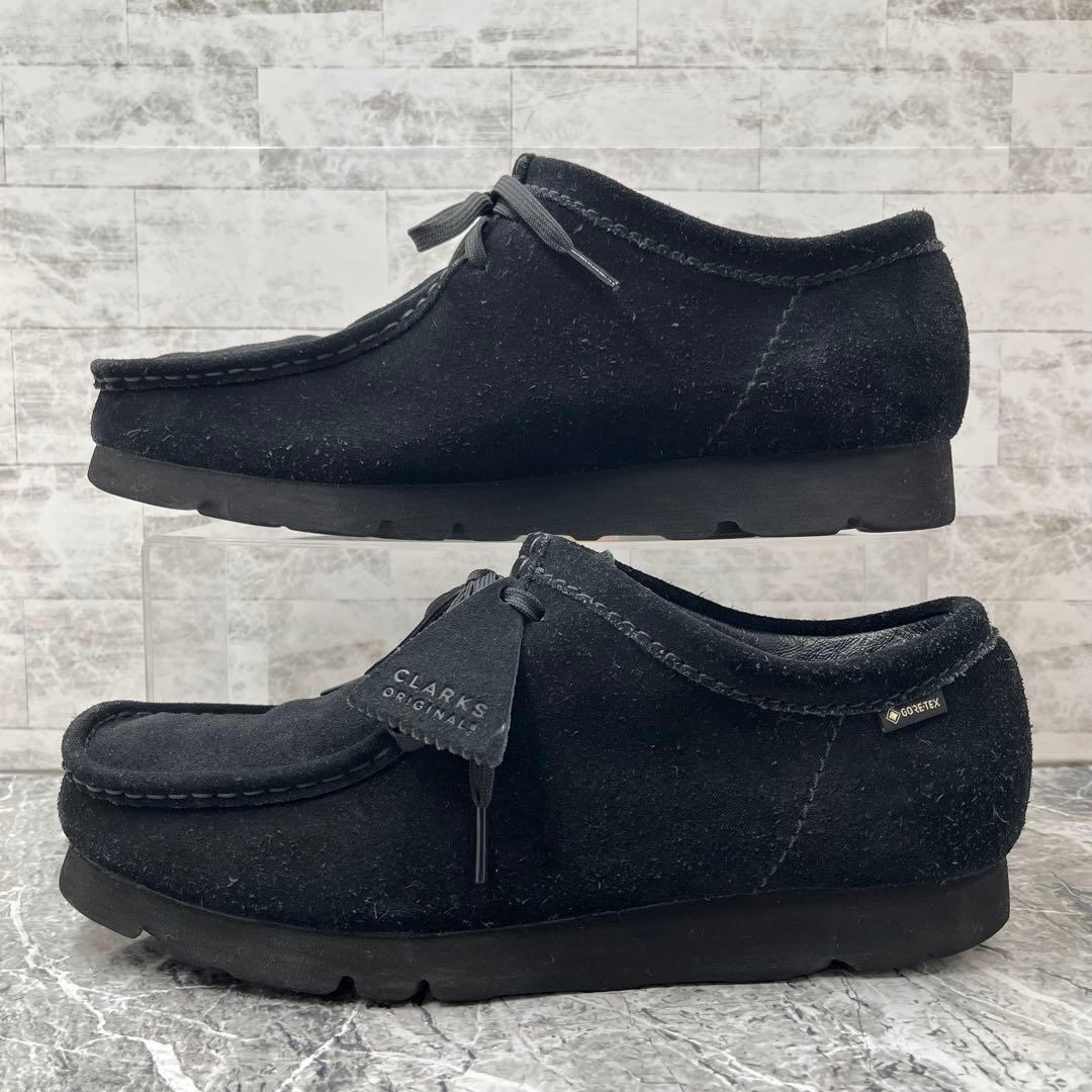 クラークスオリジナル ワラビー ブーツ GTX 27cm相当 ブラック スエード