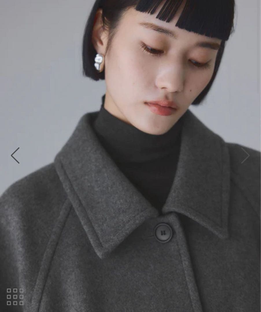 ADAM ET ROPÉ FEMME Super140'sメルトンシャツコート