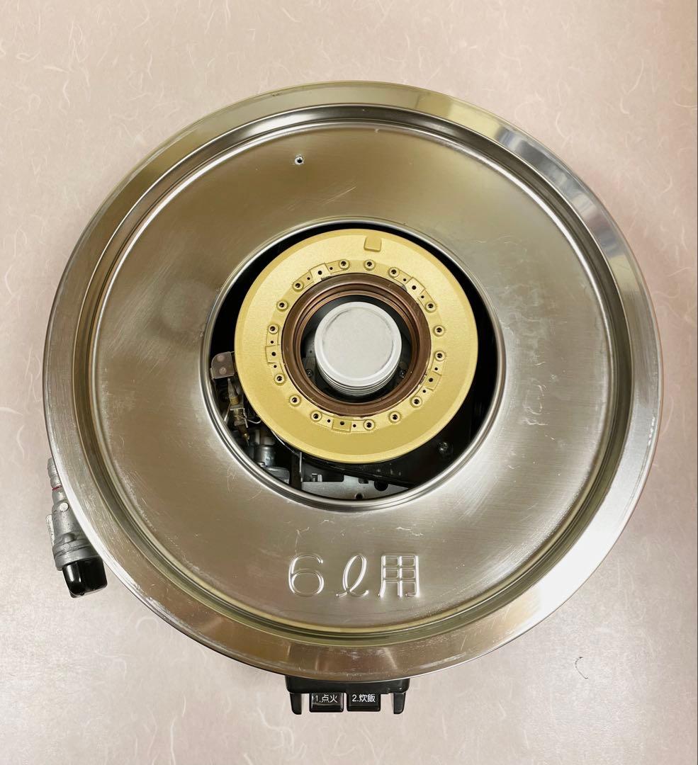 A281 美品❗️3.3升都市ガス内釜フッ素加工リンナイ業務用ガス炊飯器3升