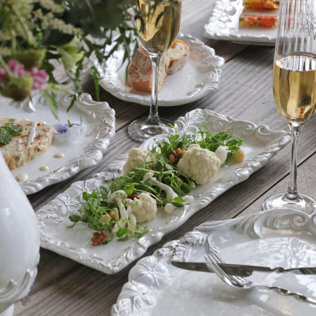 （入手困難）イタリア食器　ELIOS MYFLOWERレクタングラープレート2枚