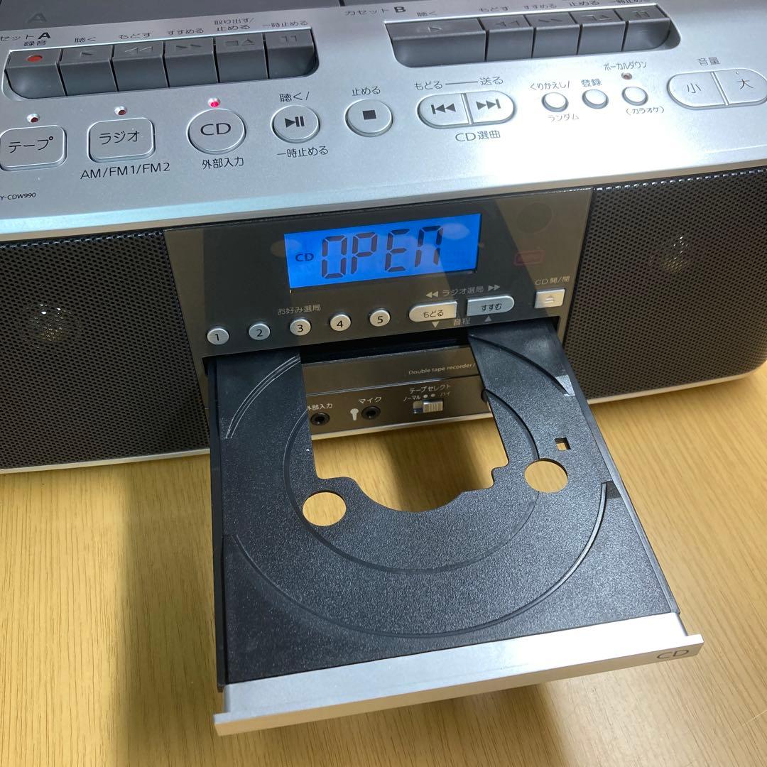 TOSHIBA CDラジオ Wカセット TY-CDW990 2020年製