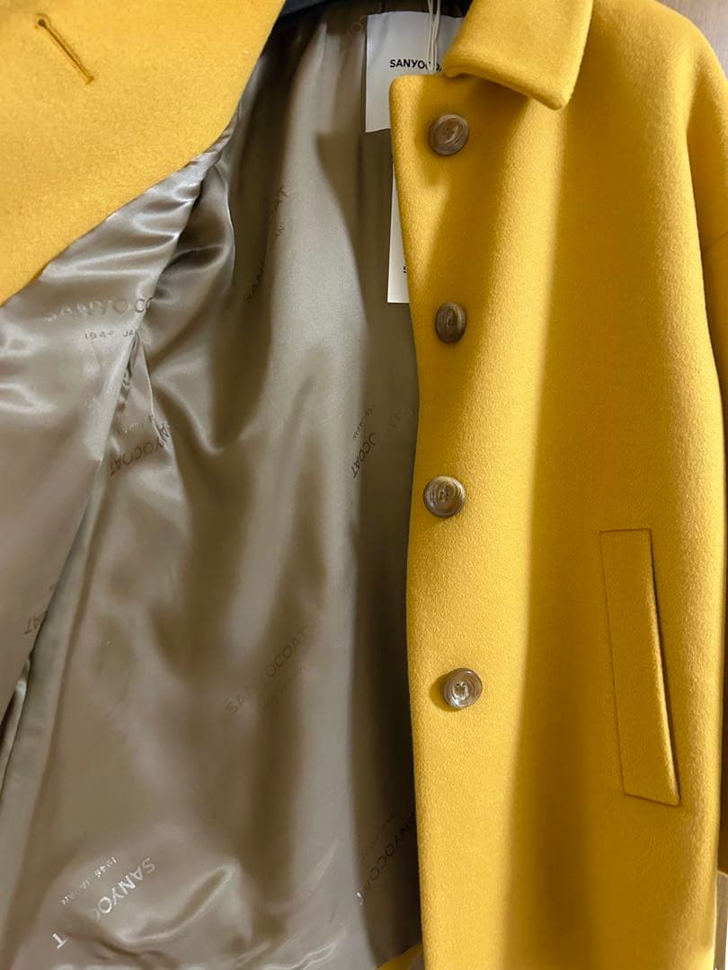 【新品タグ付】SANYOCOATエアージーロンラム ショートコート