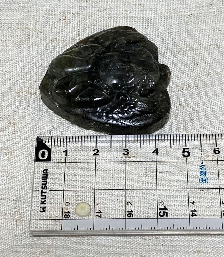 天使の置物　天然石ラブラドライト