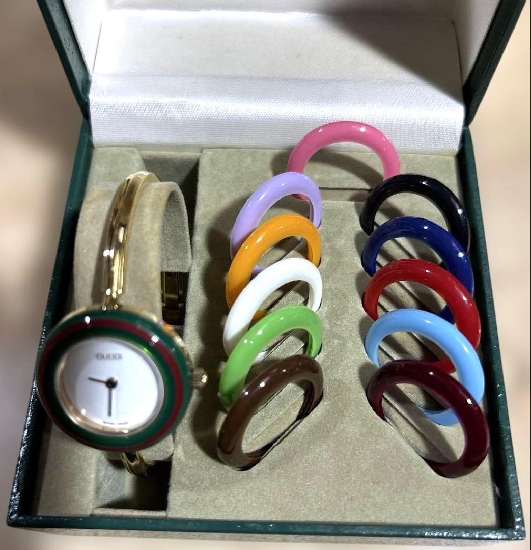 エ*ナ様 【美品　稼動品】グッチGUCCI 11/12.2チェンジベゼルGF ク