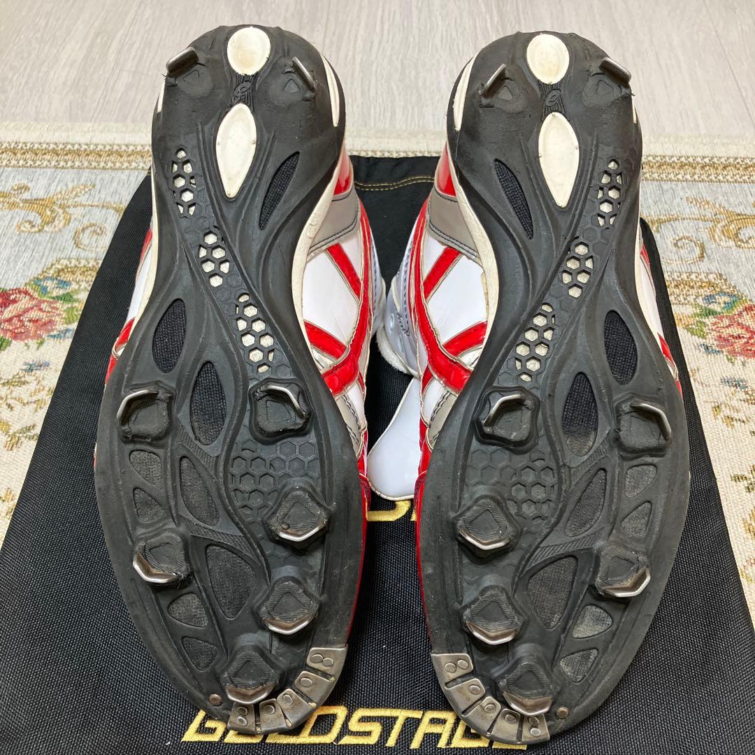 【らぶる】asics 野球 スパイク 26.5cm 赤