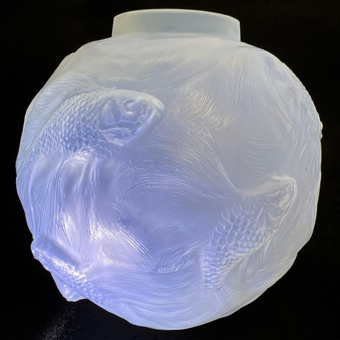 専用1920年頃　ルネ・ラリックFORMOSEウランガラス花瓶　高さ約17.5㎝