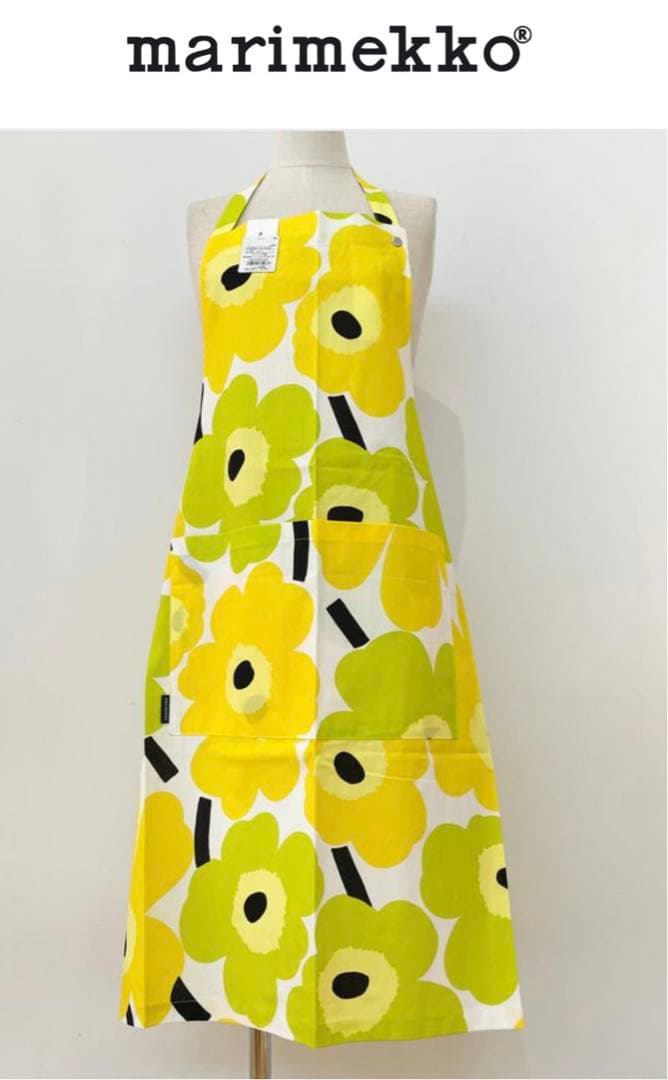 marimekko エプロン　イエロー　新品未使用