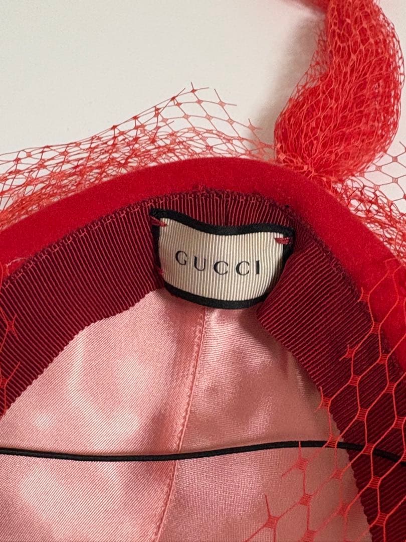 美品　未使用　GUCCI グッチ　帽子　ヴェール　Hat Veil M 57