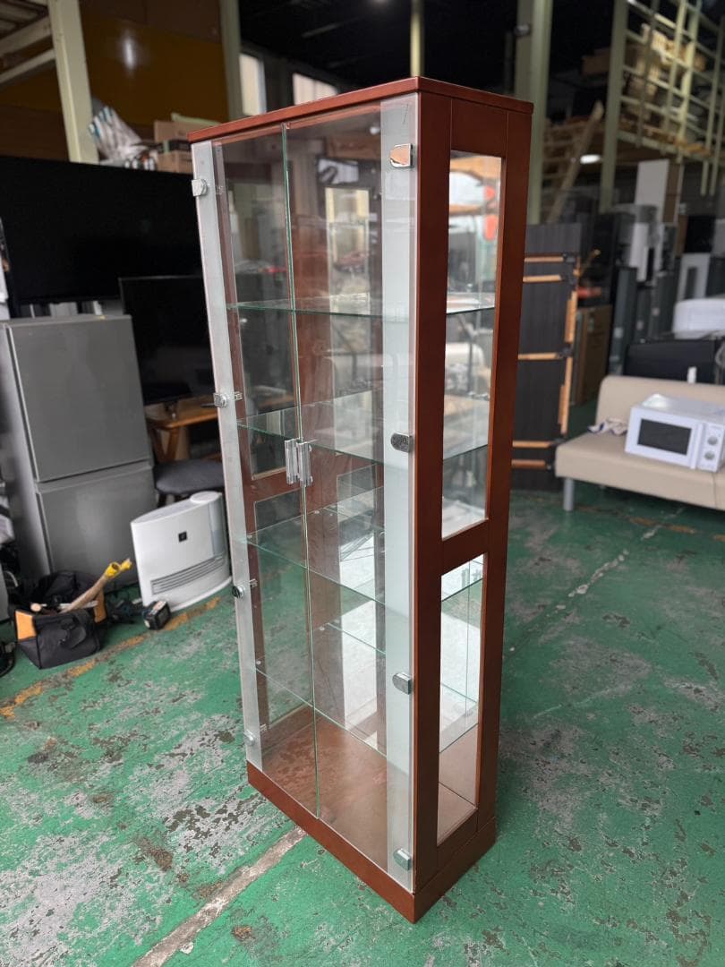 ガラスケース・ディスプレイケース 4段 ブラウン 169