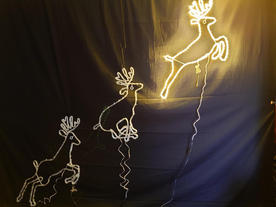 トナカイ イルミネーション モチーフ ダッシュトナカイ ゴールド 屋外使用可能