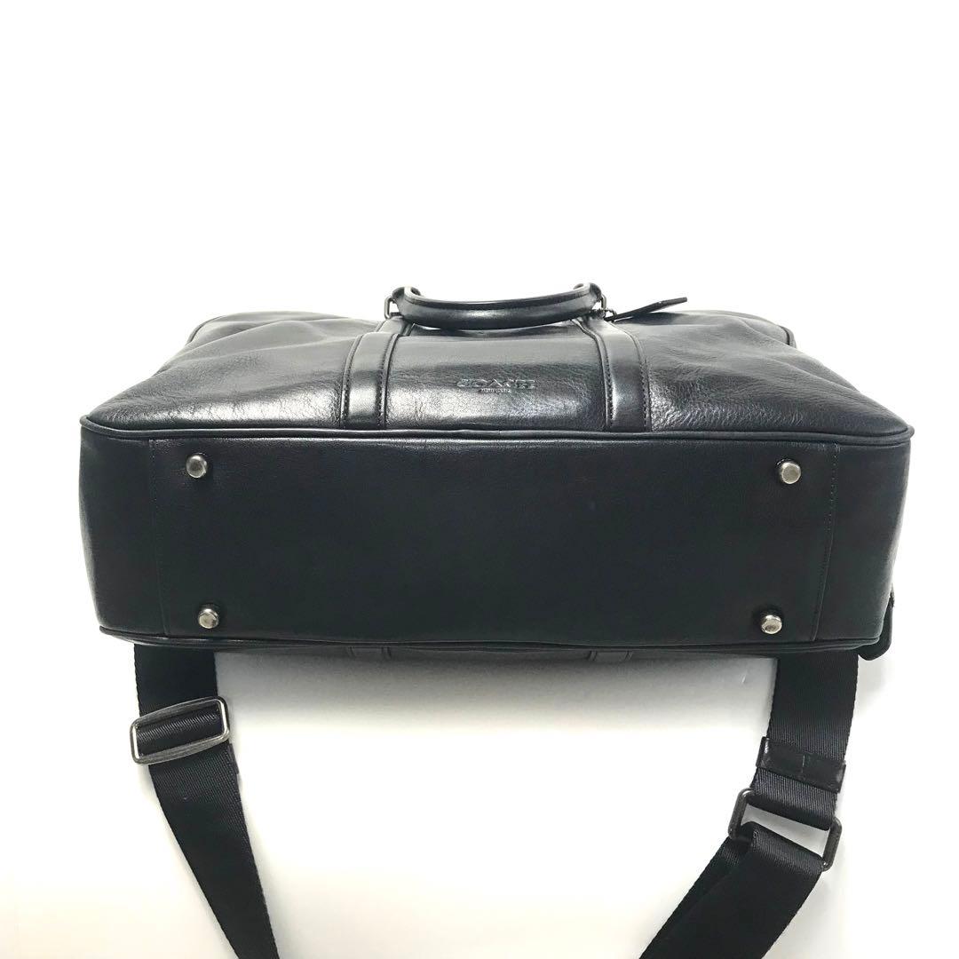 コーチ COACH ビジネスバッグ ブラック レザー ショルダー 23791
