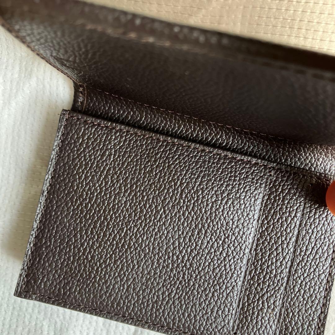 【dunhill 】名刺入れ ダークブラウン　レザー　二つ折り　未使用品