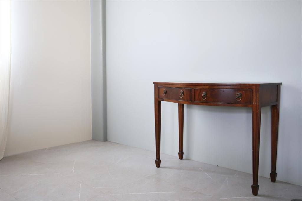 英国アンティーク古木デスク/作業台/勉強机/木製テーブル/オフィス(89-42)