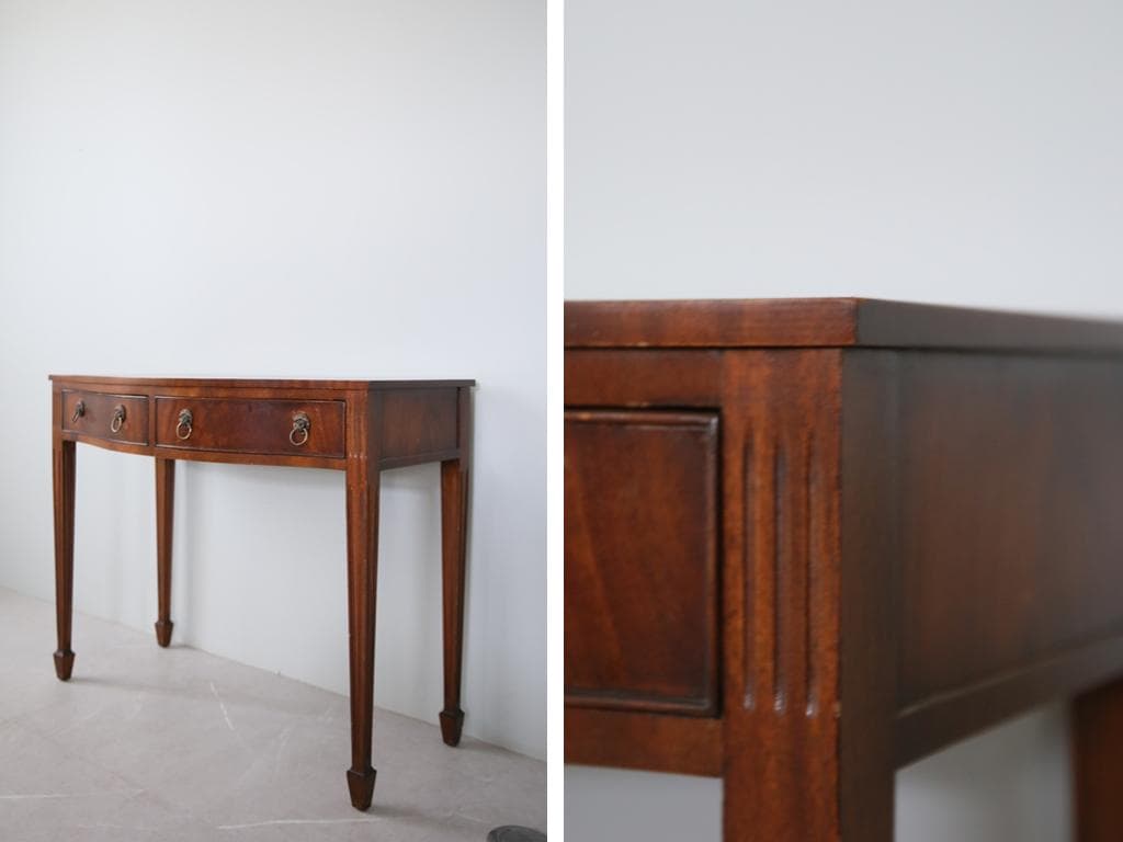 英国アンティーク古木デスク/作業台/勉強机/木製テーブル/オフィス(89-42)