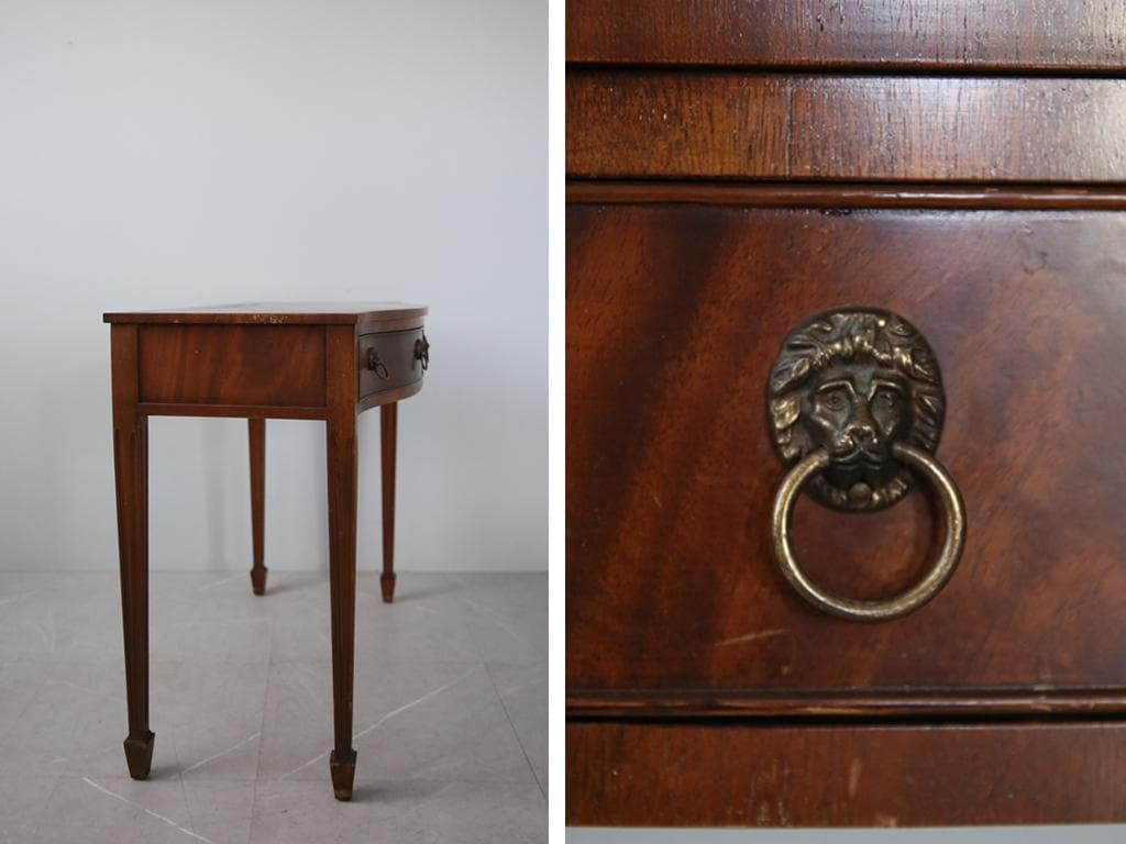 英国アンティーク古木デスク/作業台/勉強机/木製テーブル/オフィス(89-42)